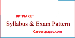 BPTPIA CET Syllabus