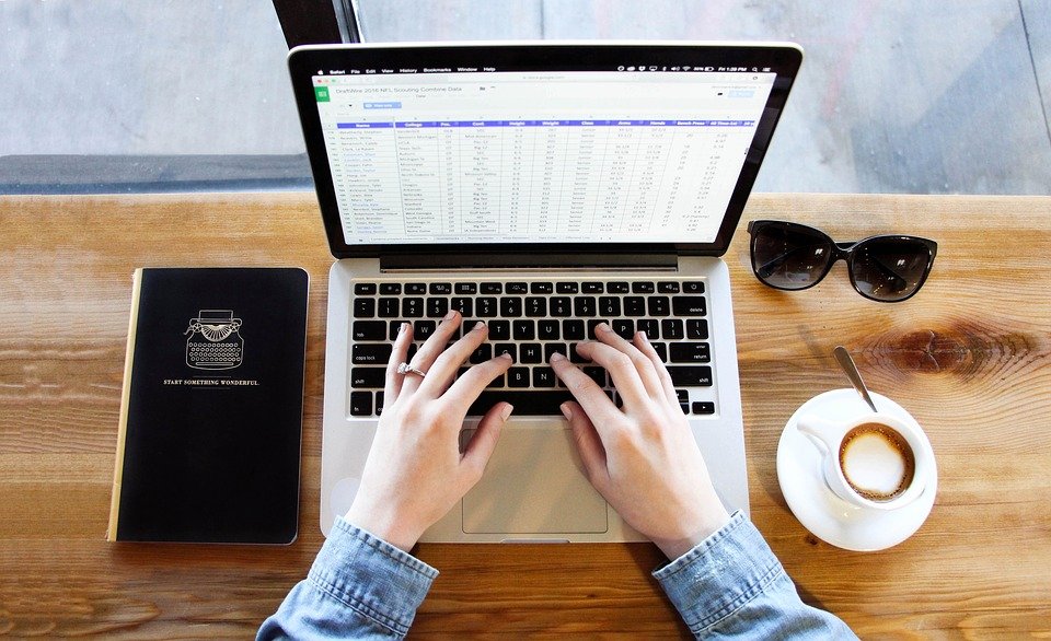 Notebook, Typing, Coffee, Computer, Hands, Laptop