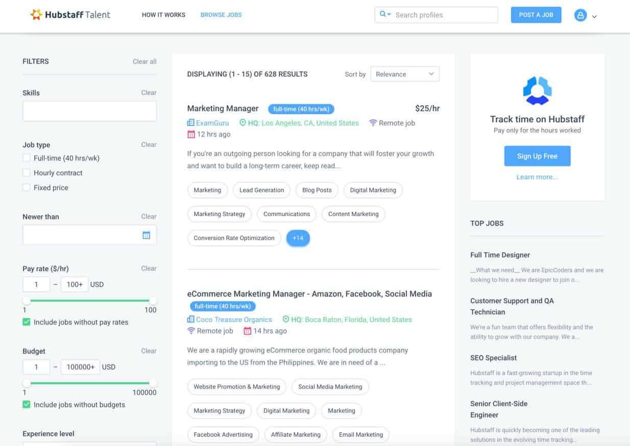 Hubstaff Talent - How to Find Jobs