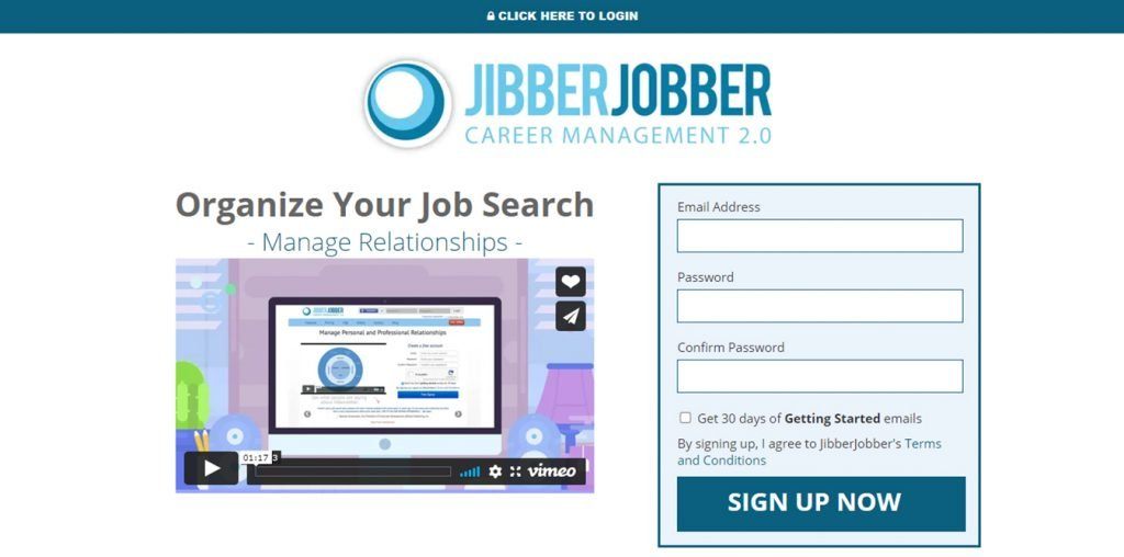 JibberJobber - Organize Job Search Efforts