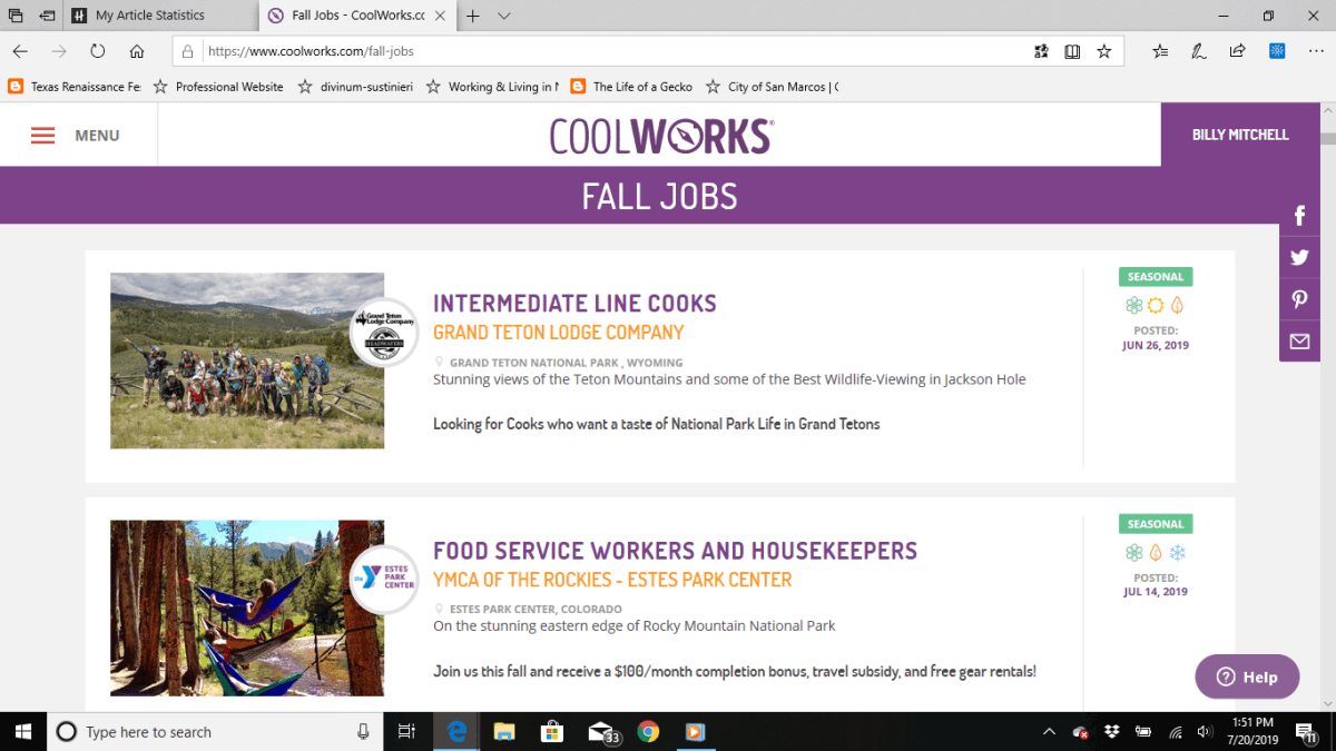 Cool Works - Find a Career